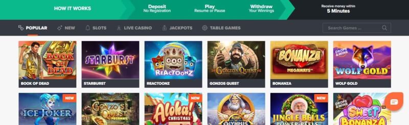 Ninja casino pay n play casino lobby provides games and bonus offers to players-logo