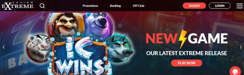 casino extreme casino website offers campaigns, financial options and vip club-logo