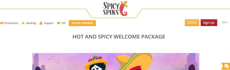 spicy spins casino website provides casino games, ilk depozit bonusu və yeni oyunçular üçün kampaniyalar-loqosu