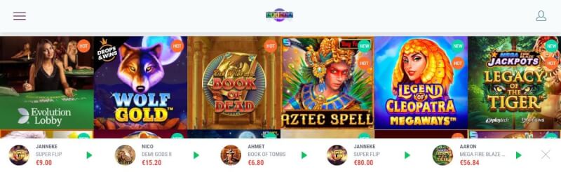 spinia website provides casino games, first deposit extra and offers for brand new players-logo
