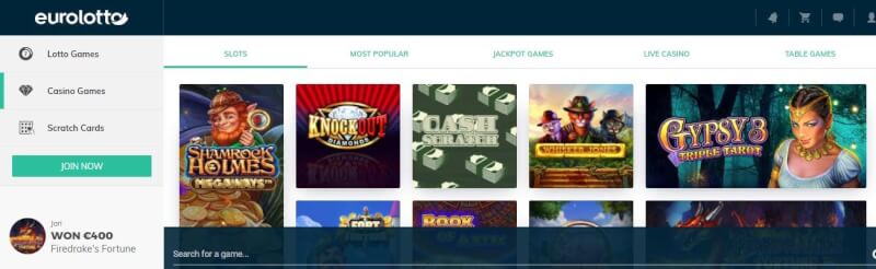 eurolotto casino homepage provides casino games, lotto games, çox ilk depozit əlavə və yeni oyunçular üçün təkliflər-loqosu