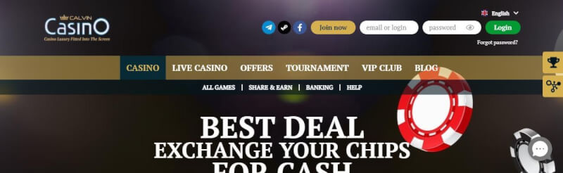 calvin casino homepage offers casino games, ilk depozit bonusu və yeni oyunçular üçün promosyonlar-loqosu
