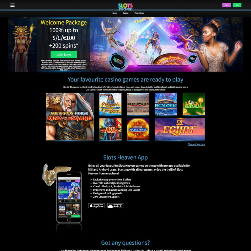 Slots Heaven casino screenshot 1