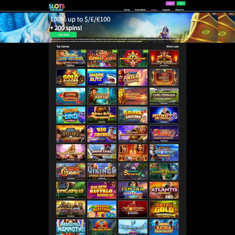 Slots Heaven casino screenshot 2
