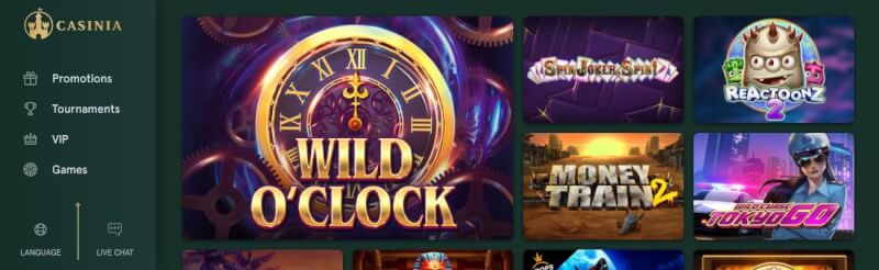 casinia homepage provides gambling games, ilk depozit bonusu və yeni oyunçular üçün promosyonlar-loqosu