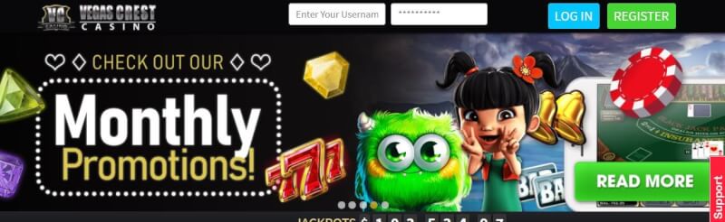 vegas crest homepage provides casino games, online bingo, ilk depozit bonusu və yeni oyunçular üçün promosyonlar-loqosu