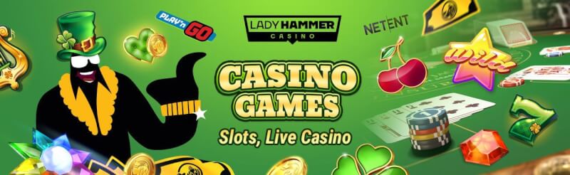 ladyhammer casino provides numerous gambling games like slot machines, blackjack kimi real vaxt qumar oyunları, bakkara və rulet-loqosu