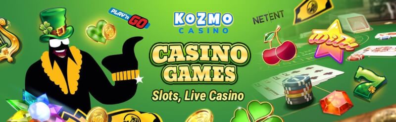 kozmo casino offers different gambling games like slots, blackjack kimi real vaxt qumar oyunları, bakkara və rulet-loqosu
