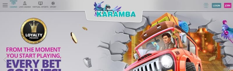 karamba casino website provides casino games and offers for new players-logo