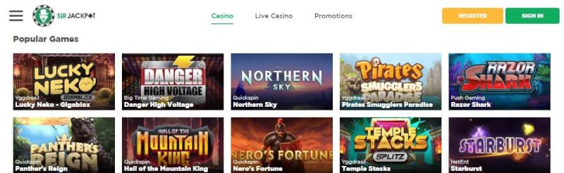 sir jackpot website provides casino games, ilk depozit bonusu və yeni oyunçular üçün kampaniyalar-loqosu