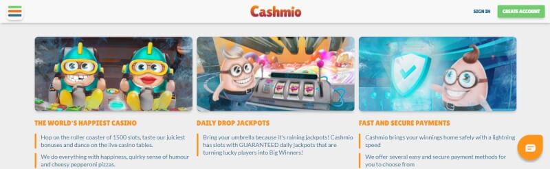 cashmio website offers gambling games, first deposit bonus and offers for new players-logo