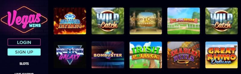 vegas wins casino homepage offers casino games, ilk depozit əlavə və yeni oyunçular üçün təkliflər-loqosu