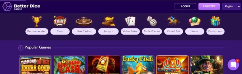 better dice website provides casino games, very first deposit extra and campaigns for brand new players-logo