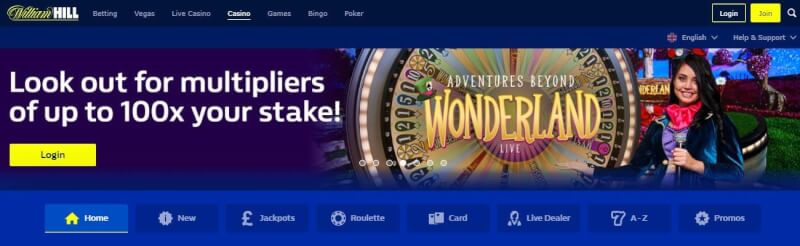 William mountain casino website offers gambling games, ilk depozit əlavə və yeni oyunçular üçün promosyonlar-loqosu