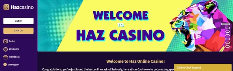 haz casino website provides gambling games, ilk depozit bonusu və yeni oyunçular üçün kampaniyalar-loqosu