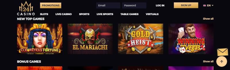 24monaco casino website provides gambling games and offers for brand new players-logo