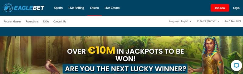 eaglebet website provides gambling games, ilk depozit əlavə və yeni oyunçular üçün promosyonlar-loqosu