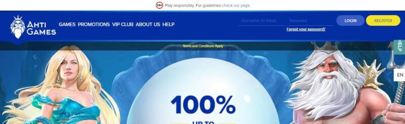 ahti games casino homepage provides gambling games, ilk depozit əlavə və yeni oyunçular üçün promosyonlar-loqosu