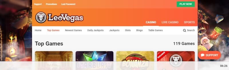 leovegas casino website offers casino games, activities wagering and promotions for brand new players-logo