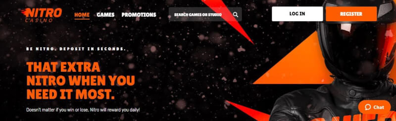nitro website offers gambling games and campaigns for new players-logo