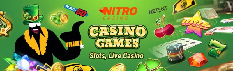 nitro casino offers different casino games like slot machines, blackjack kimi canlı qumar oyunları, bakkara və rulet-loqosu