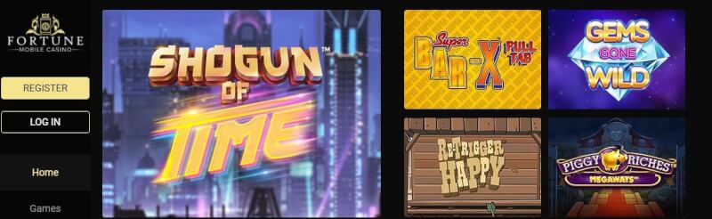 fortune mobile casino homepage offers casino games, yeni oyunçular üçün ilk depozit bonusu və promosyonlar-loqosu