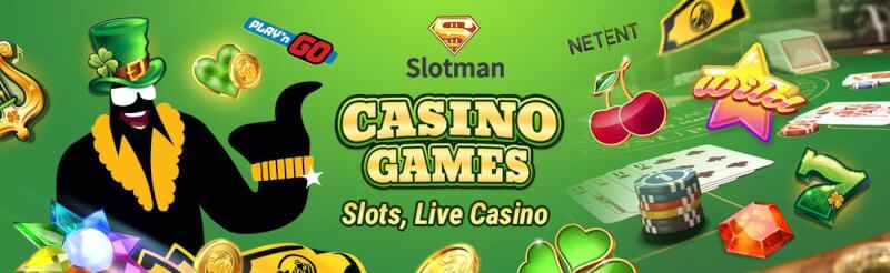 slotman casino provides different gambling games like slot machines, blackjack kimi real vaxt qumar oyunları, bakkara və rulet-loqosu