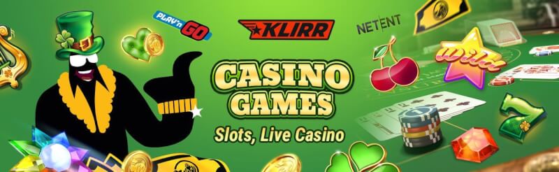 klirr offers different casino games like slot machines, blackjack kimi canlı qumar oyunları, bakkara və rulet-loqosu