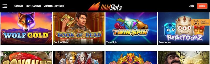 wildslots homepage provides casino games, ilk depozit bonusu və yeni oyunçular üçün promosyonlar-loqosu
