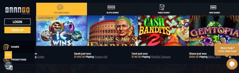 brango casino website offers casino games and campaigns for new players-logo