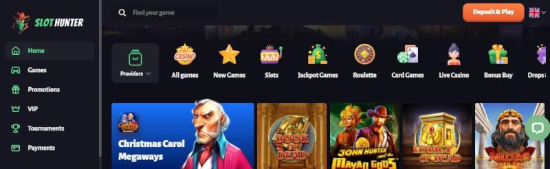 slothunter lobby provides gambling games, təklif edir, vip people, casino tournaments and repayment options-logo