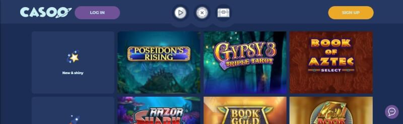 casoo casino homepage offers casino games, very first deposit extra and offers for brand new players-logo