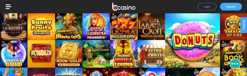 bcasino homepage provides casino games and offers for brand new players-logo