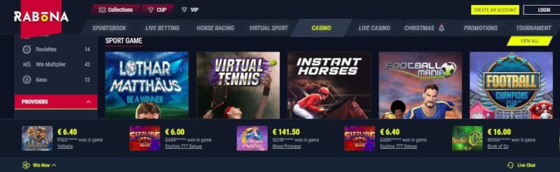 rabona website provides sportsbook, real time wagering, kazino oyunları, real time casino, campaigns and casino tournaments-logo