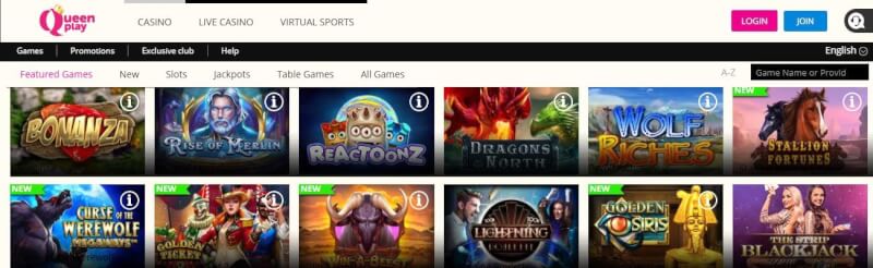 queenplay homepage offers gambling games and promotions for new players-logo