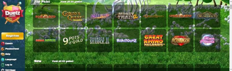 duelz casino website offers casino games, ilk depozit bonusu və yeni oyunçular üçün kampaniyalar-loqosu