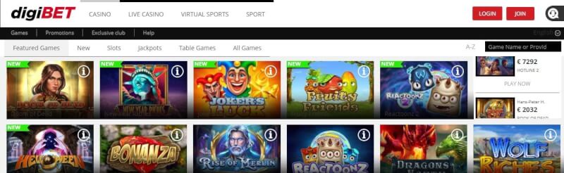 digibet casino website offers gambling games, ilk depozit əlavə və yeni oyunçular üçün kampaniyalar-loqosu