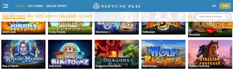 neptune play casino website offers casino games, ilk depozit əlavə və yeni oyunçular üçün promosyonlar-loqosu