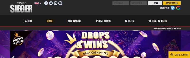 casino sieger website offers casino games, ilk depozit bonusu və yeni oyunçular üçün kampaniyalar-loqosu