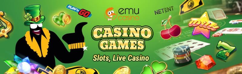 emu casino provides various casino games like slot machines, blackjack kimi canlı kazino oyunları, bakkara və rulet-loqosu