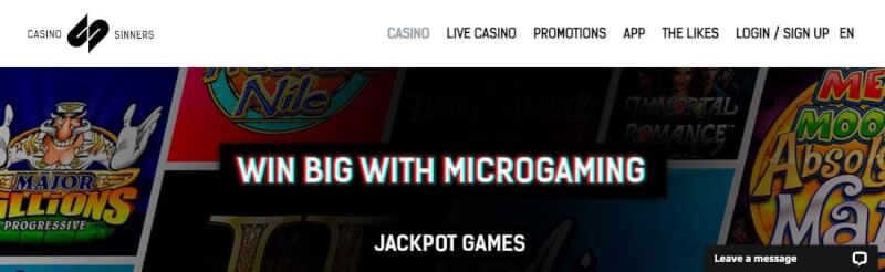 casino sinners website offers casino games, ilk depozit əlavə və yeni oyunçular üçün təkliflər-loqosu
