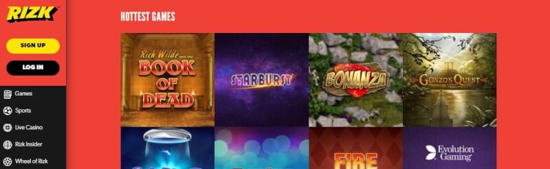 when you have a preference, you will know instantly before pressing into the lobby. Rizk Live Casino Screenshot. Game Options and Properties. Baccarat alongside casino games-logo