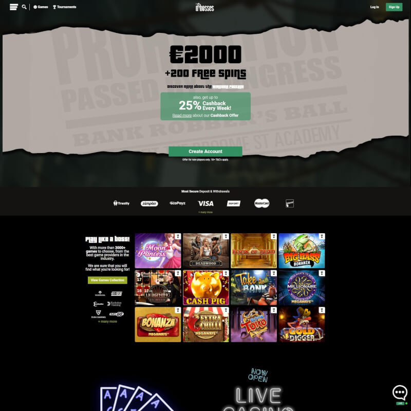 DBosses Casino screenshot 1