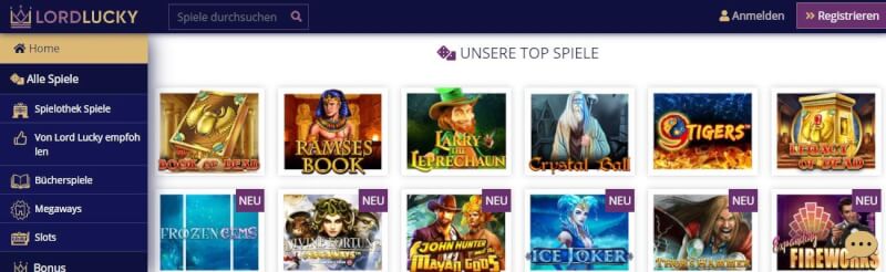 Lord Lucky website provides gambling games, very first deposit bonus and promotions for brand new german players-logo