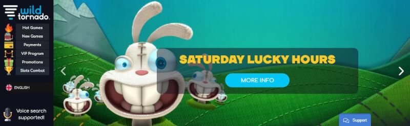 wild tornado lobby provides hot games, brand new games, payments choices, vip program, campaigns and slots combat-logo